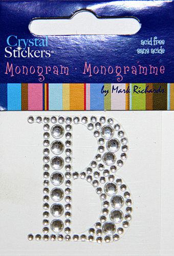 Crystal Stickers ® :: Monograms :: Rhinestone Monogram Letter B Clear