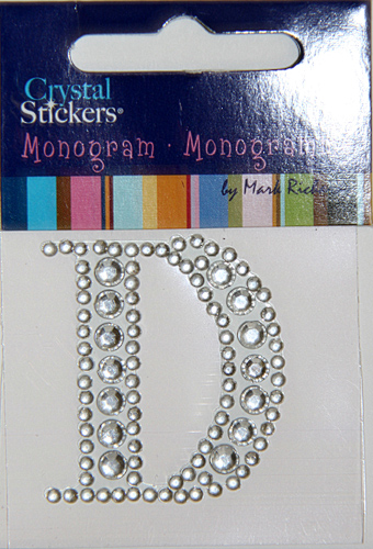 Crystal Stickers ® :: Monograms :: Rhinestone Monogram Letter D Clear