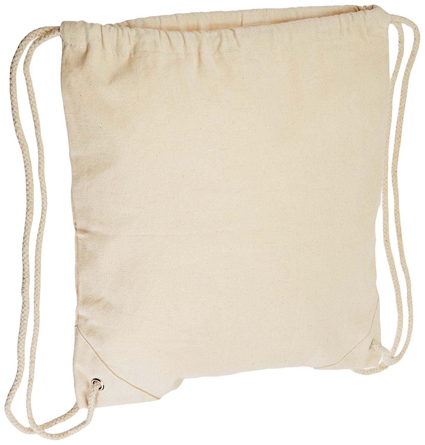 Small Canvas Drawstring Bags with Bright Trim