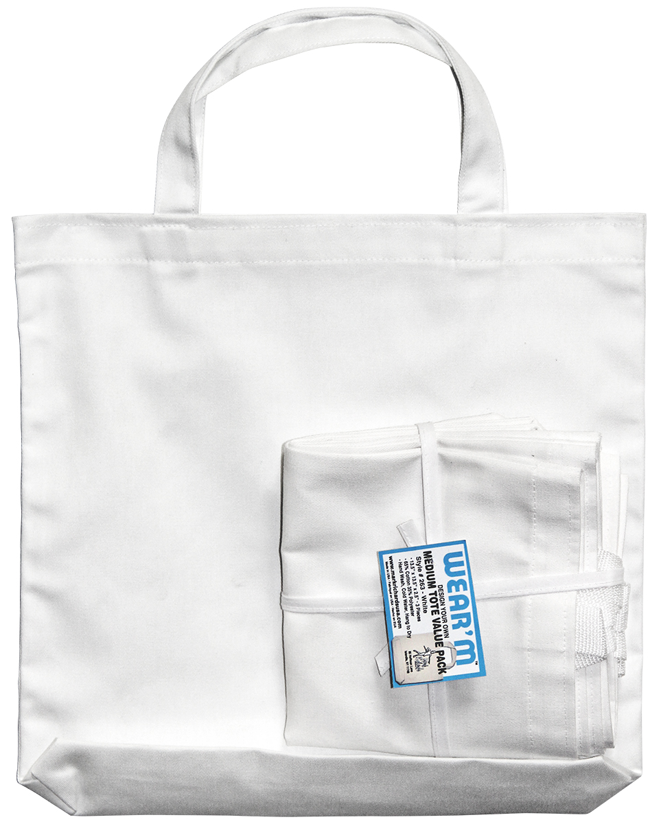 Wear’m™ Canvas :: Bags & Totes :: Canvas Tote 13.5x13.5x2in | White ...