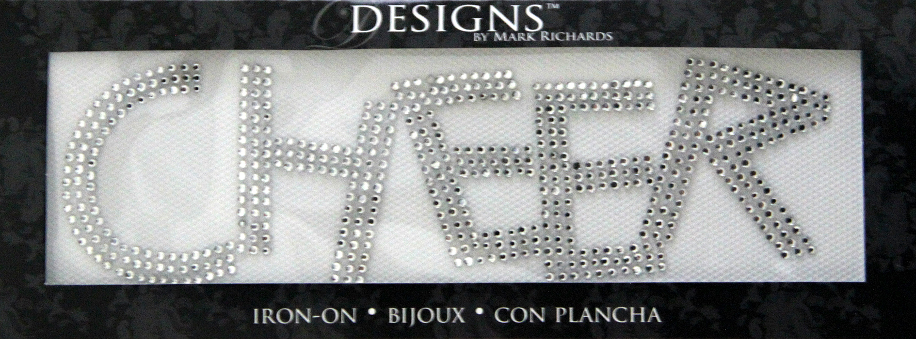 Mark Richards 4 Clear Rhinestone Heart Iron on Patch - Iron on Patches & Appliques - Crafts & Hobbies