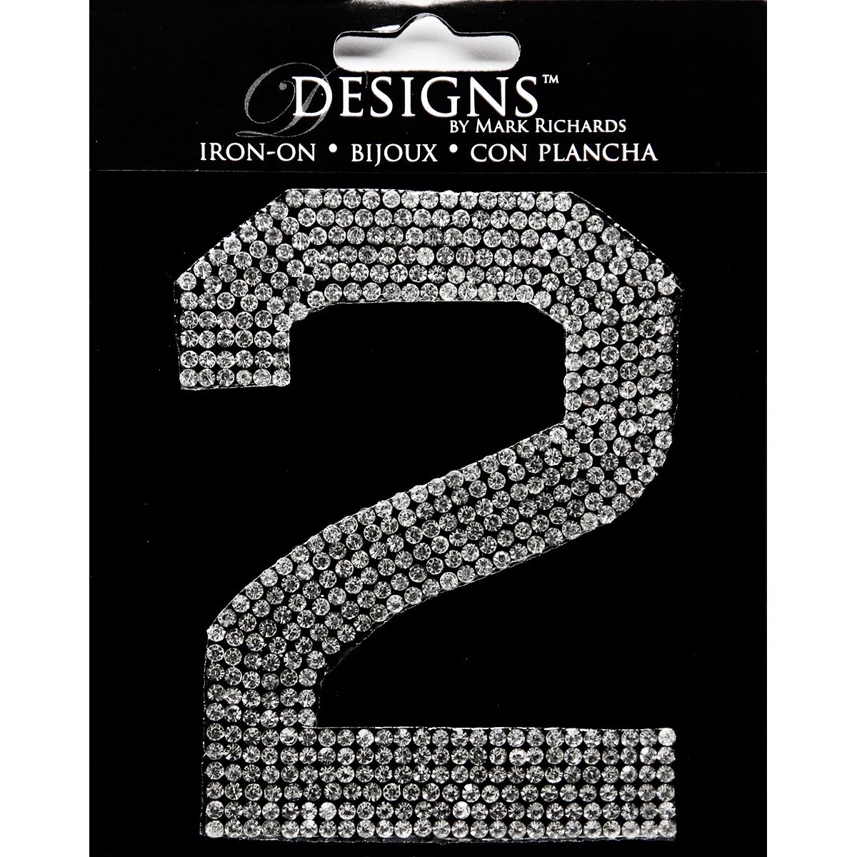 Designs™ Iron-ons :: Monograms :: Rhinestone Applique Monogram Number 2 ...