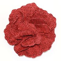 Jute Carnation Flower Red