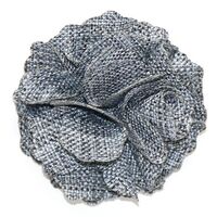 Jute Carnation Flower Grey
