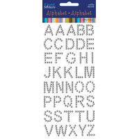 Rhinestone Alpha Block Clear Large