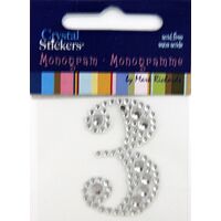 Rhinestone Monogram Clear 3