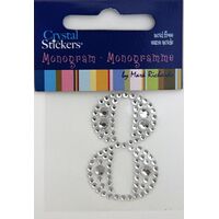 Rhinestone Monogram Clear 8