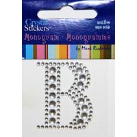 Rhinestone Monogram Clear B
