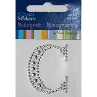 Rhinestone Monogram Clear C