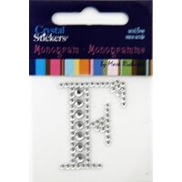 Rhinestone Monogram Clear F