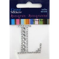 Rhinestone Monogram Clear L