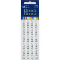 Iridescent Rhinestone Stickers 5mm Clear