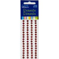 Iridescent Rhinestone Stickers 5mm Red