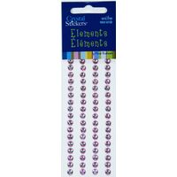 Iridescent Rhinestone Stickers 5mm Light Pink