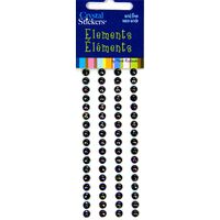 Iridescent Rhinestone Stickers 5mm Black