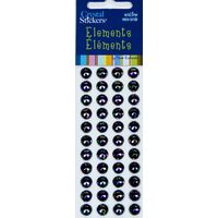 Iridescent Rhinestone Stickers 8mm Black