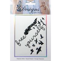 Jeweled Tattoo Free Yourself Flock of Birds | Blue