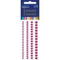 Rhinestones Rounds Hot Pink