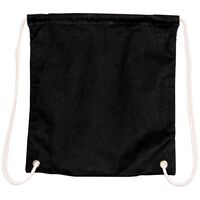 Canvas Drawstring Backpack 14.5x13.5in | Black
