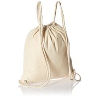 Closed Canvas Drawstring Backpack