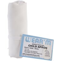 Folded Canvas Child Apron 12x19in | White