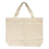 Canvas Pocket Tote 13.5x11.5x2in | Natural