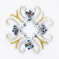 Jewelry Round w Swirls Gold Silver