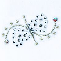 Jewelry 2 Heart Swirls Silver Clear