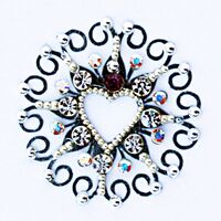 Jewelry Silver Heart Design Lavender Stone