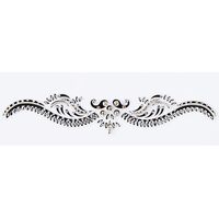 Jewelry Long Strip Black Design Clear & Silver Stones