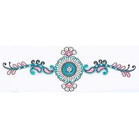 Jewelry Long Strip Teal Lt Pink Circle Design