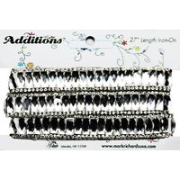 Rhinestone Applique Strip Wide Rectangles | 27in