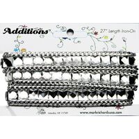 Rhinestone Applique Strip Squares w Chain | 27in