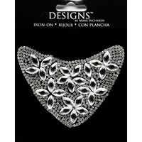 Large Stone Motif Applique Emblem w Large Marquise Stones | 3.5in