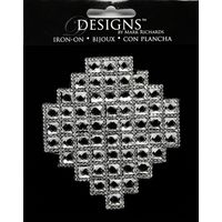 Large Stone Motif Applique Geometric w Square Stones | 3.5in