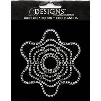 Large Stone Motif Applique Single Strand Flower | 3.5in