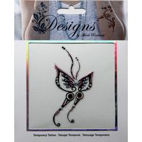 Jeweled Tattoo Butterfly | Blue Pink & Silver