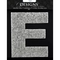 Rhinestone Applique Monogram Letter E | Clear | 3.5in