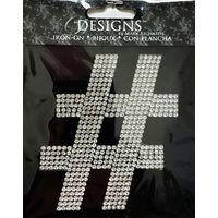 Rhinestone Applique Monogram Symbol # | Clear | 3.5in