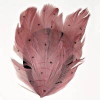 Fluerettes Feathers Mauve w Black Dots