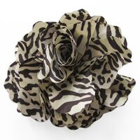 Fluerettes Animal Print Flower Brown & Beige Leopard