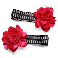 Fluerettes Flower Barrettes Hot Pink