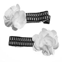 Fluerettes Flower Barrettes White