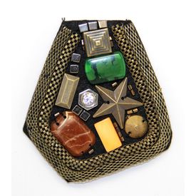 Applique w Colorful Stones & Beads | Pentagon