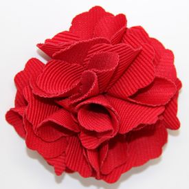 Grosgrain Carnation Flower Red