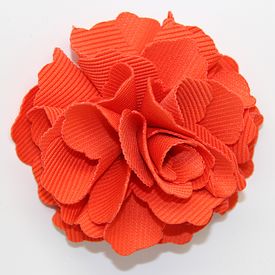 Grosgrain Carnation Flower Orange