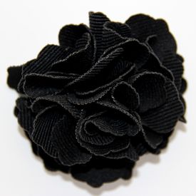 Grosgrain Carnation Flower Black