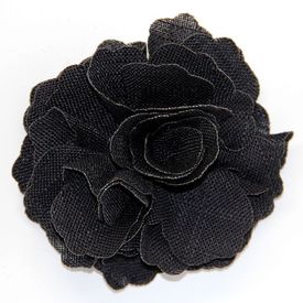 Linen Carnation Flower Black