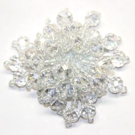 Jeweled Ornament Clear Crystal Round Beads