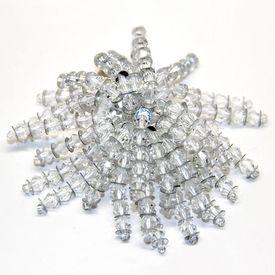Jeweled Ornament Clear Crystal Bicone Beads